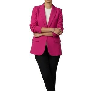 Zadig & Voltaire Viva Crepe Framboise Blazer Pink Size 38‎ US Medium Office Chic